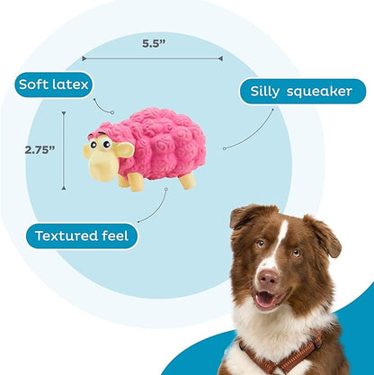 Outward Hound Tootiez Sheep Grunting Latex Rubber Dog Toy, Small