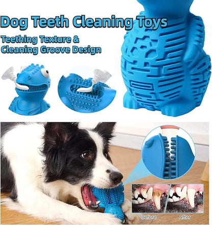 Dinosaur Dog Chew Toy – Natural Rubber, Food Dispensing & Teeth Cleaning Toy for Aggressive Chewers – Interactive Slow Feeder with Beef Flavor for Large & Medium Dogs, Durable & Non-Toxic