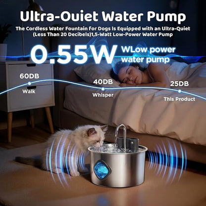 Cat Water Fountain Filter Replacement 12-Pack (8 Carbon Filters + 4 Pump Sponges) Compatible with 2.2L/3L/3.2L/3.5L Stainless Steel Pet Fountains