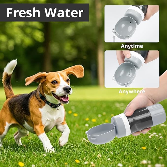 Pet Water Bottle Leak Proof Portable - Dog Water Dispenser with Drinking Bowl, Puppy Travel Accessories for Outdoor Walking, Hiking, Running