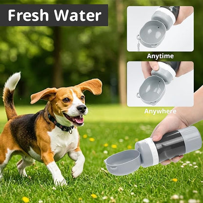 Pet Water Bottle Leak Proof Portable - Dog Water Dispenser with Drinking Bowl, Puppy Travel Accessories for Outdoor Walking, Hiking, Running