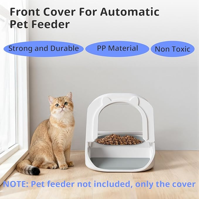 Front Cover for Automatic Microchip Cat Pet Feeder - Prevents Persistent Pet from Getting Food from The Front of The Feeder