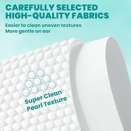 Ear Cleaner Finger Wipes 60 Counts, Dog Ear Cleaner, Grooming Kit Care for Dogs and Cats, Soft & Easy Otic Cleaning Pads, Remove Wax, Dirt & Stop Smelly, Itchy, Non-Irritating, Unscented