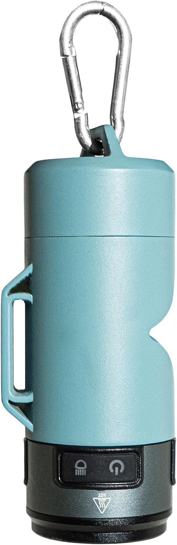 Lumi Dog Waste Bag Holder with LED Flashlight, Hands-Free Dog Walking Accessory with Carabiner Clip & Bags - Great for Camping, Outdoor Use, and Lighting Your Path (BLUE)