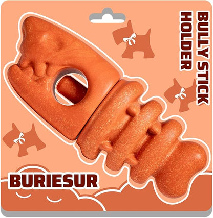 Bully Stick Holder for Aggressive Chewers,Bully Sticks Holder to Prevent Choking,Dog Toys to Keep Them Busy,Dog Chew Holder Fit 0.2-0.79IN Bully Sticks,Gift for Medium/Large Dogs
