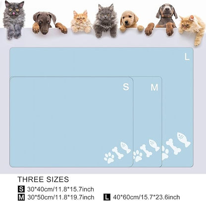 Absorbent Dog Food Mat, No Stains Quick Dry Dog Water Dispenser Mat, Pet Accessories Supplies,Easy Clean Dog Bowl Mat, Multiple Colors, Sizes & Purposes
