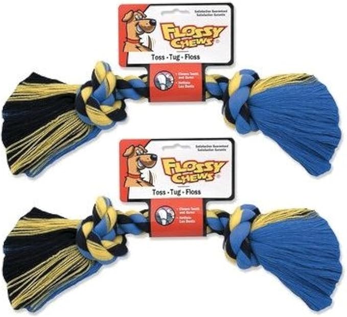 Mammoth Pet 2 Pack of Flossy Chews Rope Bone Dog Toy, Medium 12-Inch