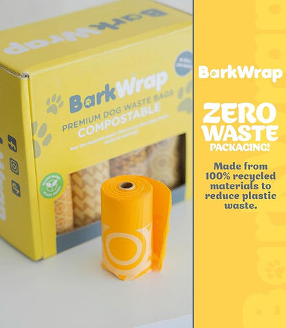 240 Biodegradable Dog Poop Bags Rolls Raspberry Scented Extra Thick Compostable Waste Doggie Pet Bulk Leak-Proof Bag - 100% Certified Home with Beautiful Colorful Design and Easy Open Compliant