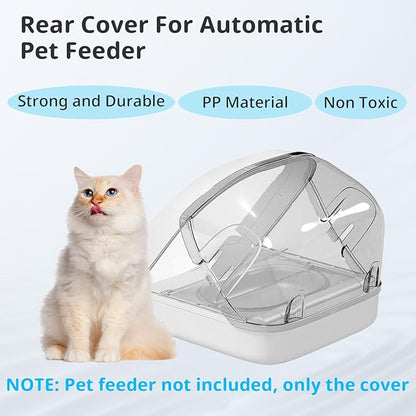 Rear Cover for Automatic Microchip Cat Pet Feeder - Prevents Persistent Pet from Getting Food from The Back of The Feeder (3 Pack)