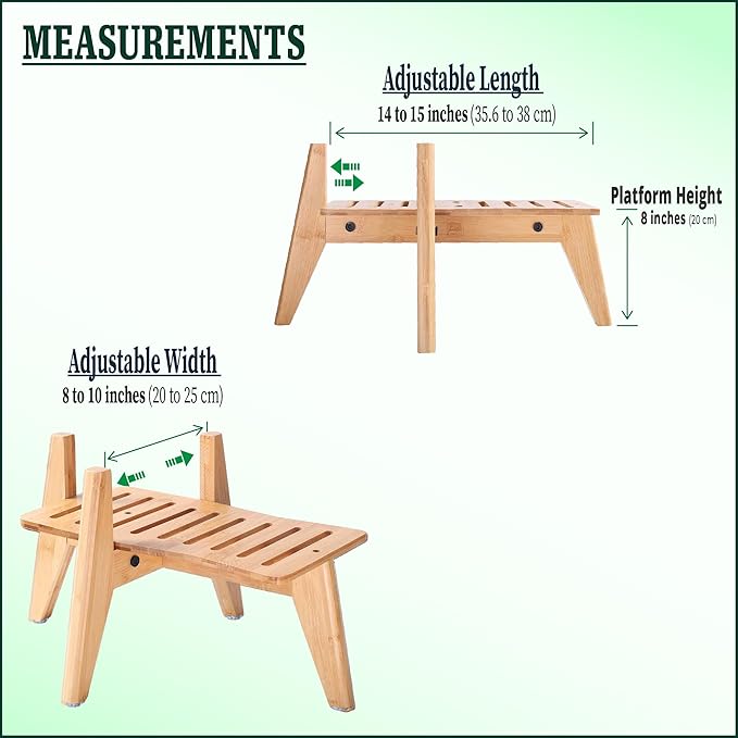 Stand for Automatic Dog Feeder - Large Dogs Suitable - Elevated Raised Dog Feeder Holder, Adjustable Platform for Dog Food/Water Bowl Dispenser - Bamboo