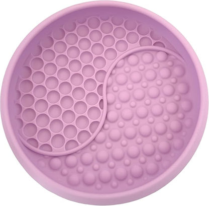 YAMI Bowl Lick Mat for Dogs & Cats, Slow Feeder Bowls, Cat Slow Feeder, Dog Enrichment Toys with Suction Cup for Anxiety Relief, Food-Grade Silicone, Dishwasher Fit, for All Breed (Light Pink)