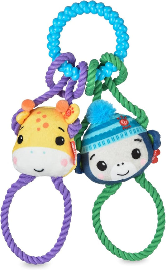 Fisher-Price for Pets 'Tugs With Friends' Interactive Toy for Dogs | Fetch, Tug, Enrichment, and Puppy Teething | Multifunctional