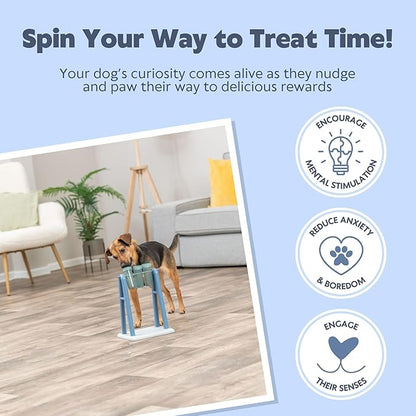 TRIXIE Turn Around - Mad Scientist Dog Activity Interactive Toy, Level 2 Food Puzzle Game, Brain Teasing Treat Dispenser, IQ and Mental Development Toy for Smart Dogs, Enrichment Toy for Boredom Busting