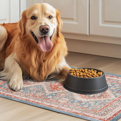 Dog Food Mat for Floors Waterproof Quick Dry Pet Placemat Cat Feeding Bowls Mats for Food and Water, Eco-Friendly Dog Accessories Diatomite Pets Supplies 12" X 20"