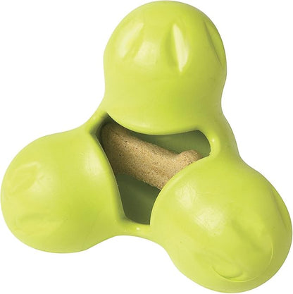 WEST PAW Zogoflex Tux Treat Dispensing Dog Chew Toy – Interactive Chewing Toy for Dogs – Dog Games for Aggressive Chewers, Fetch, Catch – Holds Kibble, Treats, Large 5", Granny Smith