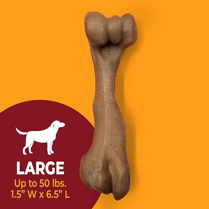 Nylabone Strong Chew Femur Bone Dog Toy Made with Real Bison & Venison, Durable Chew Toys for Aggressive Chewers, Long Lasting Dog Bone, Keeps Dogs Busy, Large Breeds - Up to 50 lbs