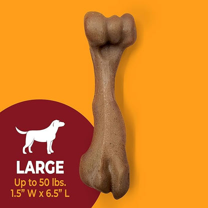 Nylabone Strong Chew Femur Bone Dog Toy Made with Real Bison & Venison, Durable Chew Toys for Aggressive Chewers, Long Lasting Dog Bone, Keeps Dogs Busy, Large Breeds - Up to 50 lbs
