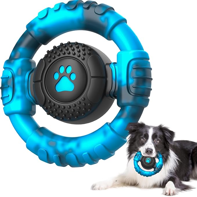 Tough Dog Toys for Aggressive Chewers, Indestructible Dog Toy for Large Dogs, Nylon Chew Toys for Medium Large Breed, Interactive Dog Toys to Keep Them Busy, Dog Birthday
