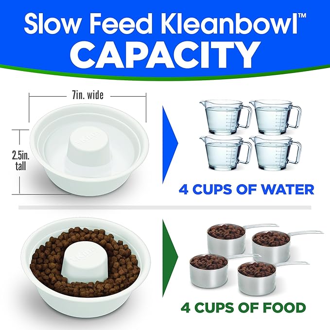 Kinn Slow Feeder Dog Bowl, Disposable Pet Food Dish to Slow Down Eating Dogs, Frame Refills, for Travel, Boarding, or Crate, Compostable Pet Travel Bowl, No Plastic, Leakproof, 4 Cups (50 Count)