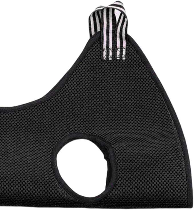 Pet Cat Grooming Hammock Restraint Towel Bag Bathing Bag Harness Breathable Dog for Trimming Puppy Small Medium Dogs Claw Care, Black, L