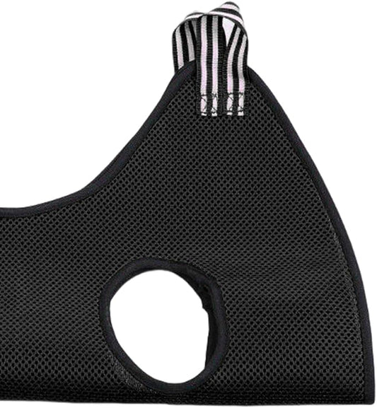 Pet Cat Grooming Hammock Restraint Towel Bag Bathing Bag Harness Breathable Dog for Trimming Puppy Small Medium Dogs Claw Care, Black, L
