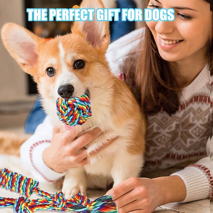 Celery Tough Dog Toys for Aggressive chewers - 4 Pack Durable Cotton Rope chew Toys for Large Dogs and Medium, Interactive tug of War, Teeth Cleaning, Puppy Training and Fetch Play