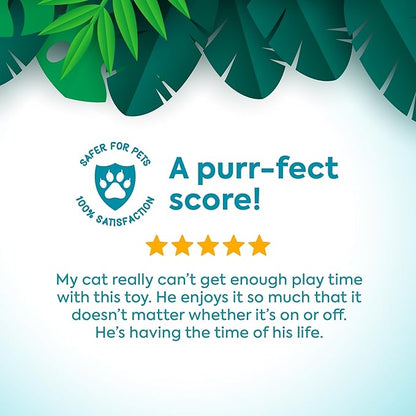 SmartyKat Hidden Hijinks Toy for Indoor Cats & Kittens, Electronic Interactive Motion Toy, Featuring Teaser Wand, Plus Replaceable Batteries Included