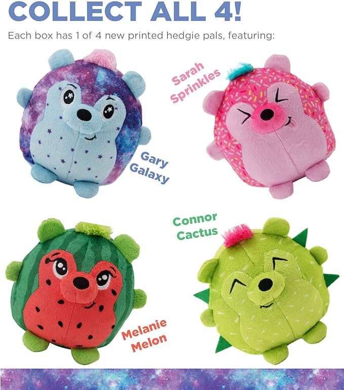 Outward Hound Surprise Hedgies Dog Toy - UNbox and Delight, Collect All 3 Grunting Hedgehog Dog Toys (Pack of 2)