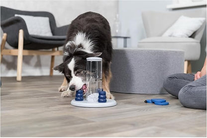 TRIXIE Gambling Tower Dog Activity Interactive Toy, Level 2 Food Puzzle Game, Brain Teasing Treat Dispenser, IQ and Mental Development Toy for Smart Dogs, Enrichment Toy for Boredom Busting