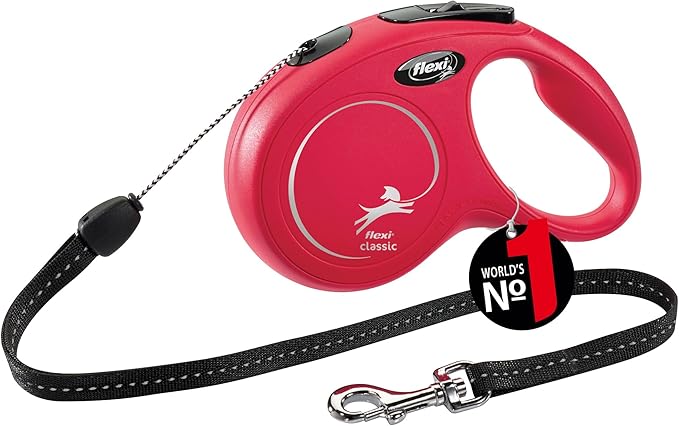 Flexi Roll-Leash New Classic S Rope 8 M Blue for Dogsup to Max. 12 kg