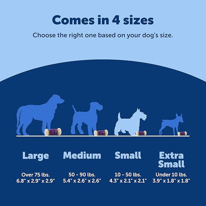 PetSafe Busy Buddy Nobbly Nubbly Treat Holding Dog Toy - Boredom Relief for Strong Chewers - Durable Nylon Build - Dishwasher Safe Design - Includes Treat Rings - Engaging Pet Puzzle - Purple - Small