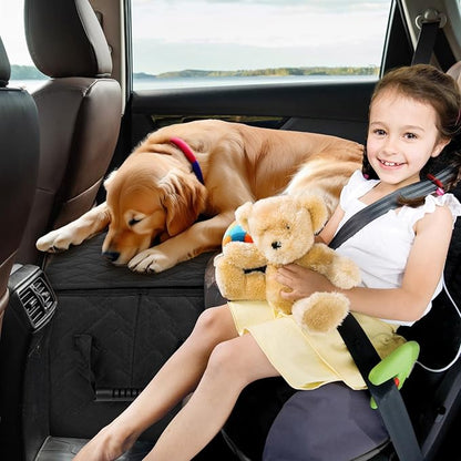 Car Seat Extender for Large Dogs, Front & Back Seat Extender for Dogs up to 180 LBS with Large Storage for SUV or Small Trucks, Gap Filler Prevent Pets from Falling