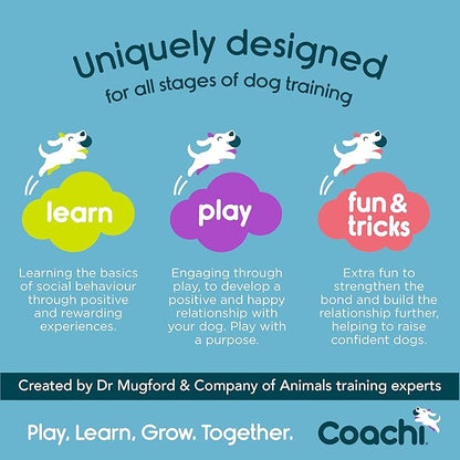 Coachi Tuggi Spider - Interactive Dog Toy for Tug of War & Play. Strong & Comfortable, Stretchy Bungee Handle, Reward Training, Interrupting Biting & Chewing. Ideal for Agility & Suitable for Puppies
