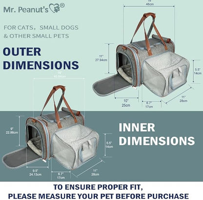 Mr. Peanut's Gold Series Standard Size Airline Compliant Expandable Pet Carrier V3.0