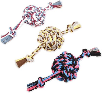 Mammoth Pet Products Flossy Chews Colossal 25-Inch Color Monkey Fist Ball with Rope Ends, Assorted Colors, Multicolor (20166F)
