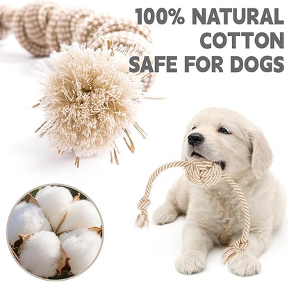 Dog Rope Toy for Small Dog 5pcs, Natural Chew Toys for Puppy, Medium & Small Dogs, Tug of War Rope for Puppies Clean & Relieve Teething