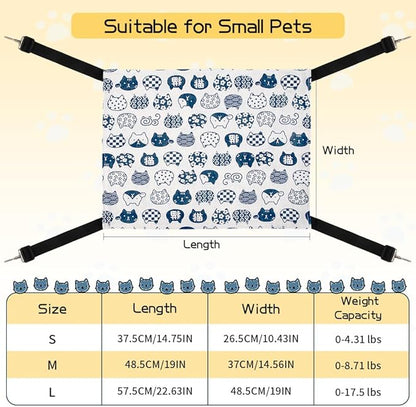 Pet Accessories Hanging Cat Bed Swing Hammock for Cage - Indoor Kitten Desk Accessories - Ferret Bed