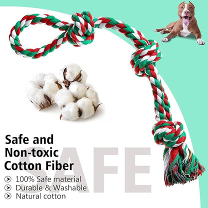 Rope Toys for Dogs - Indestructible Chew Toys for Aggressive Chewers, Tough Puppy Teething Toys for Boredom, Dental Cleaning Tug of War Toy - Great for Small to Large Breed