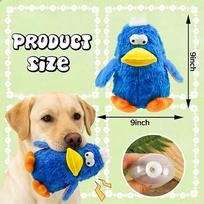 3 Pack Squeaky Dog Toys, Durable Stuffed Bird Dog Toys with Unique Squeak Sounds to Keep Dogs Busy, Cute & Funny Interactive Puppy Toys for Small, Medium and Large Dogs