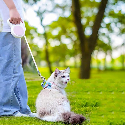 Lavender Purple Retractable Dog Leash 10 ft for Small and Medium Dogs and Cats, One Button Brake, Pause, Lock by LFCXHTY