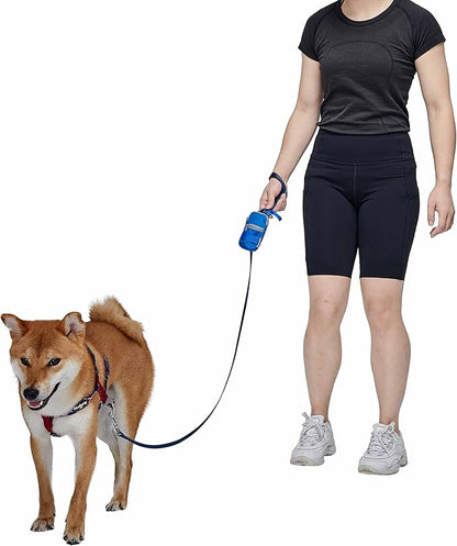 Blueberry Style Blue Dog Waste Bag Dispenser, Dog Poop Bag Holder Leash Attachment, Includes 1 Roll of Free Poop Bags