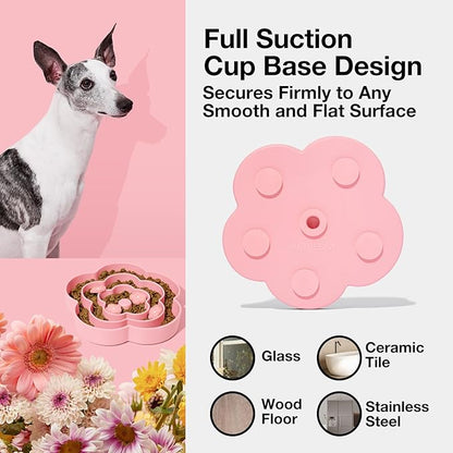 VETRESKA Slow Feeder Dog Bowls, Silicone Dog Puzzle Bowl for Healthy Eating, Puppy Slow Feeder Bowl Anti-Choking, Flower Bowls Ideal for Large Breed/Medium/Small Dogs & Cat