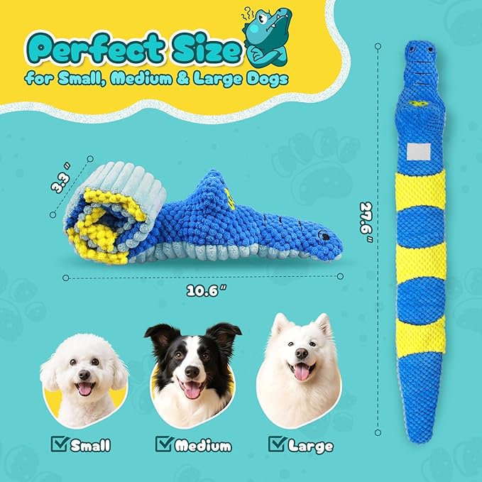 Interactive Squeaky & Crinkle Dog Puzzle Toys - Plush Dog Enrichment Toys to Keep Them Busy, Cognitive Dog Toys for Small, Medium and Large Dogs