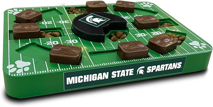 Pets First NCAA Michigan State Spartans Puzzle Toy, Puzzle Treat Dog Toy, Interactive Dog Treat Toy, Dog Puzzle Fedding Slow Toy