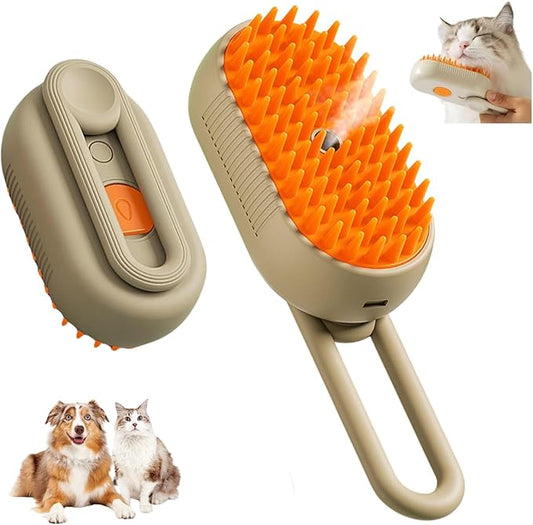 Cat Water Brush for Shedding,Water Comb for Dogs, Water Heat Grooming,3 in 1 Pet Comb for Dog Massaging,Hair Self Cleaning and Removal, for Shedding and Indoor Cats,cat Grooming Supplies