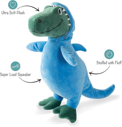 Fringe Studio Dog Plush Pet Toy with Squeaker, Feelin’ Jawsome! (289626) for All Breed Sizes, Medium, Multicolor