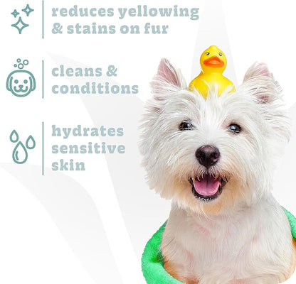 Espree Bright White Whitening Shampoo & Conditioner for Dogs, Stain-Removing, Brightening Formula for White and Light-Coated Pets, Gentle Whitening and Hydrating for Sensitive Skin, Gallon