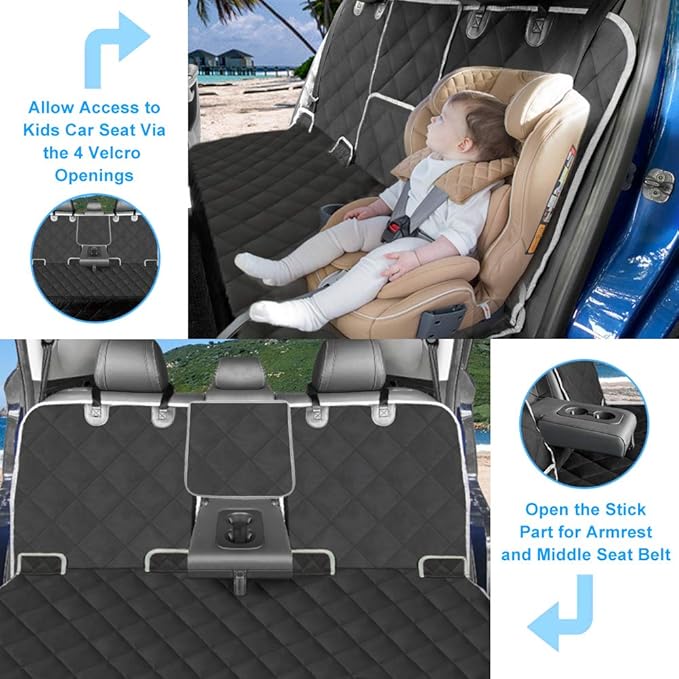 RBSC Home Dog Car Back Seat Cover Waterproof Heavy Duty and Nonslip Car Backseat Cover for Cars, Trucks, Jeeps and SUVs for Dogs