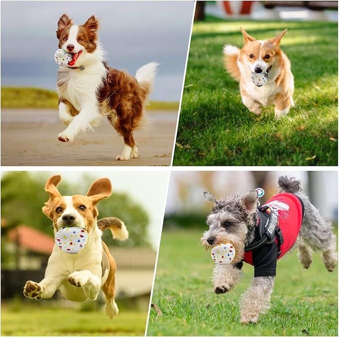 Automatic Dog Ball Launcher with 6 ETPU Balls, White, Adjustable Distance 20-45ft, USB Rechargeable, Interactive Pet Toys (Yellow)