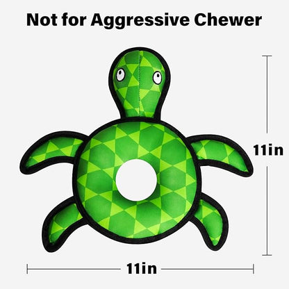 Squeaky Dog Toys, Floating Dog Toys for Indoor or Outward Play, Swim Ring Design Interactive Dog Gifts for Small and Medium Dogs - Turtle